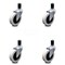 Service Caster 3 Inch Thermoplastic Rubber Wheel 1-5/8 Inch Expanding Stem Caster SCC, 4PK SCC-EX05S310-TPRS-158-4 - alternate 1